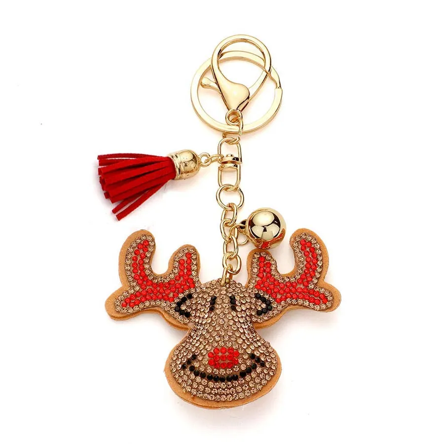 Glorious Bling Rudolph Tassel Keychain — wholesale Keychains & Charms by the case