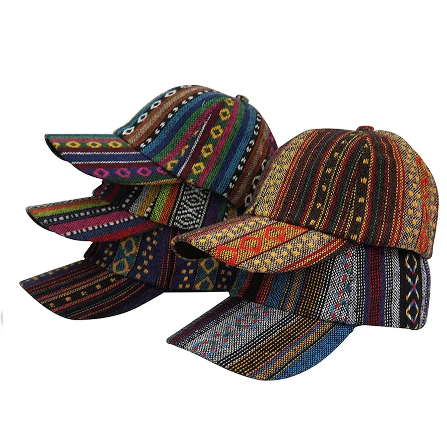 Fashionable Bohemia Print Baseball Cap - Assorted — wholesale Apparel & Accessories by the case