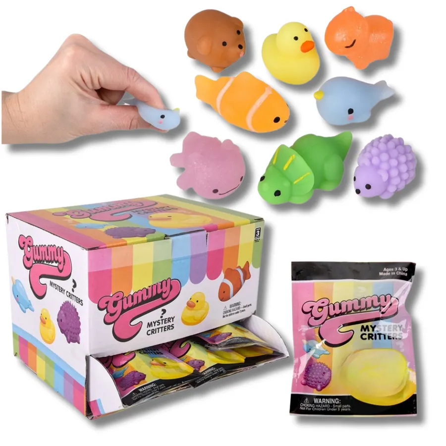 Animal Gummy Fidget Fun Play Kids Toy- Assorted — wholesale Fidgets & Sensory by the case
