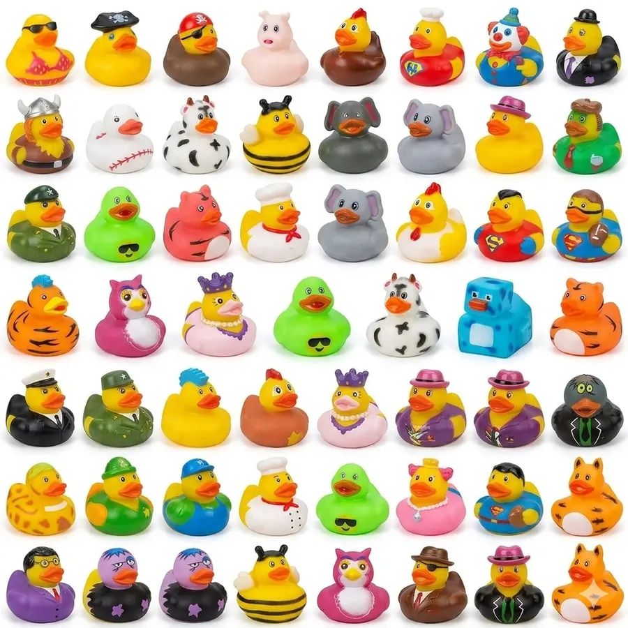 Rubber Duck Bath Toys - Assorted Designs Bulk Set — wholesale Beauty & Personal Care by the case