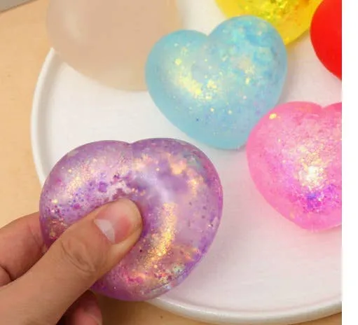Sparkle Squeezy Heart - Assorted — wholesale Fidgets & Sensory by the case