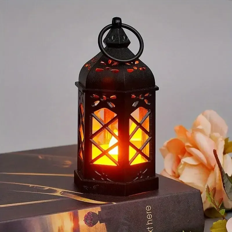 Portable LED Night Light - Vintage Hexagonal Desk Lamp, 12cm — wholesale Home & Décor by the case