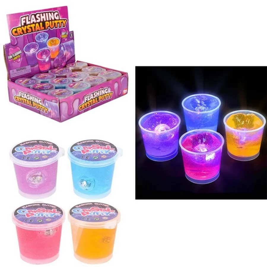 Dollar Item Direct 2.5 inches Flashing Crystal Putty — wholesale Fidgets & Sensory by the case