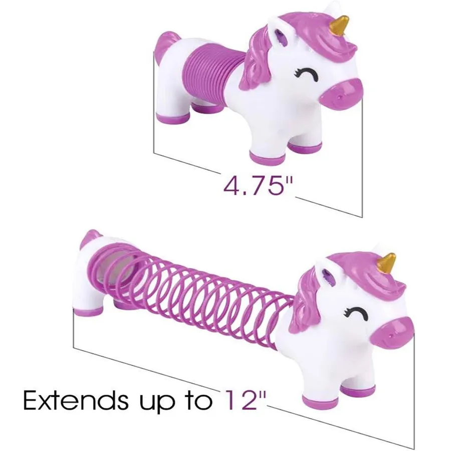 Expandable Spring Unicorn Fidget Toys - Assorted — wholesale Fidgets & Sensory by the case