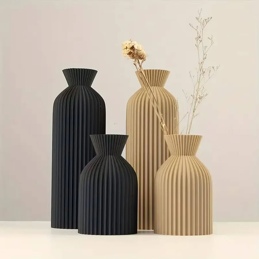 Elegant Plastic Vase For Home Décor Assorted — wholesale Home & Décor by the case