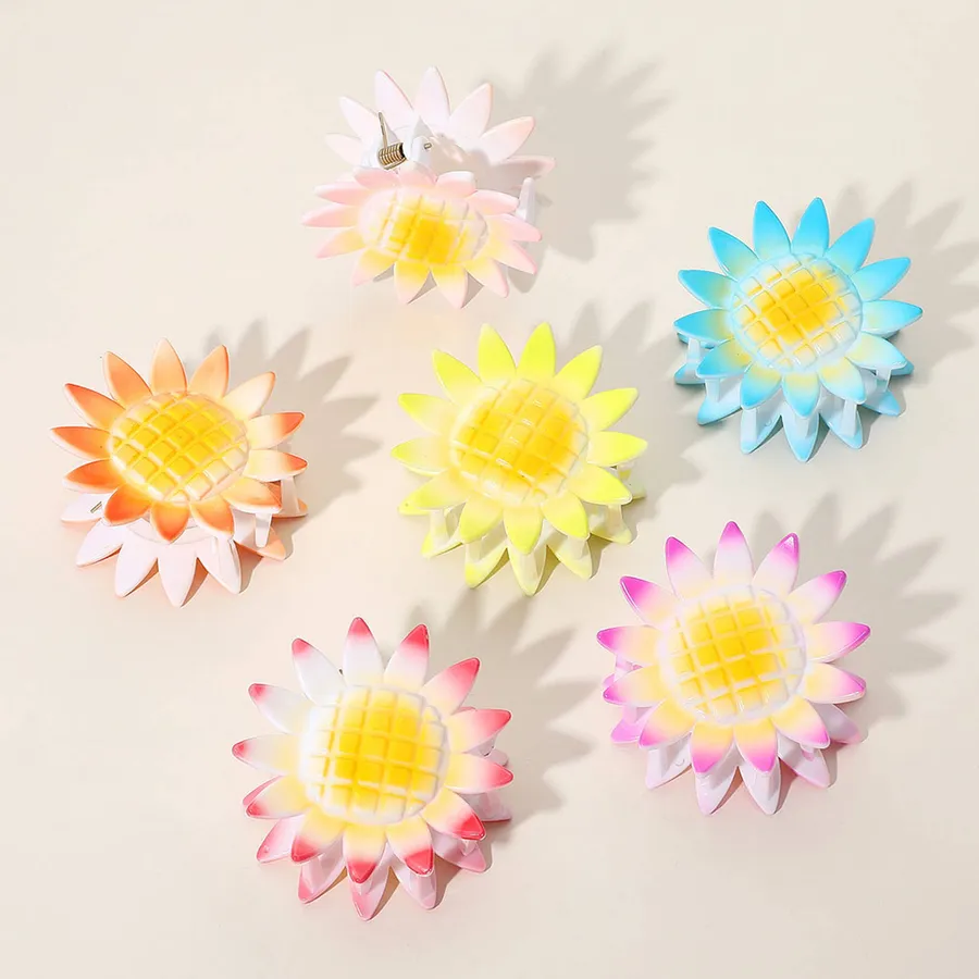 Sunflower Themed Hair Claw Clips - Assorted — wholesale Apparel & Accessories by the case