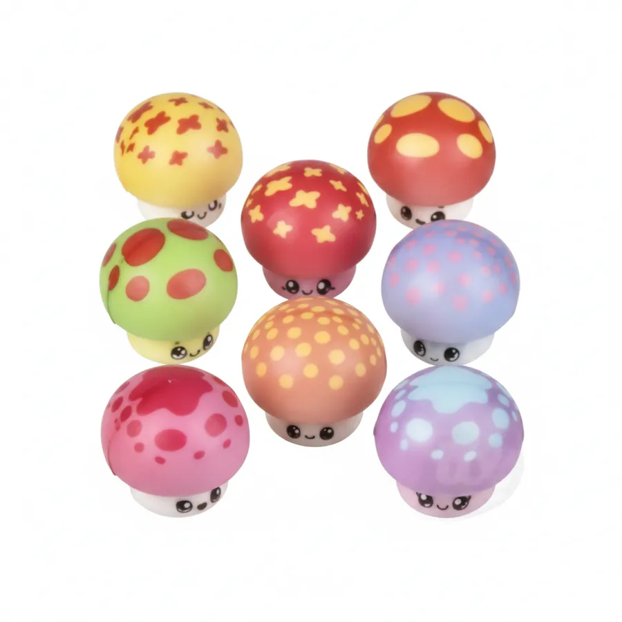 Mini Mushroom Squishy Toys - Micro Sensory Fidget Stress Relief Assortment — wholesale Fidgets & Sensory by the case
