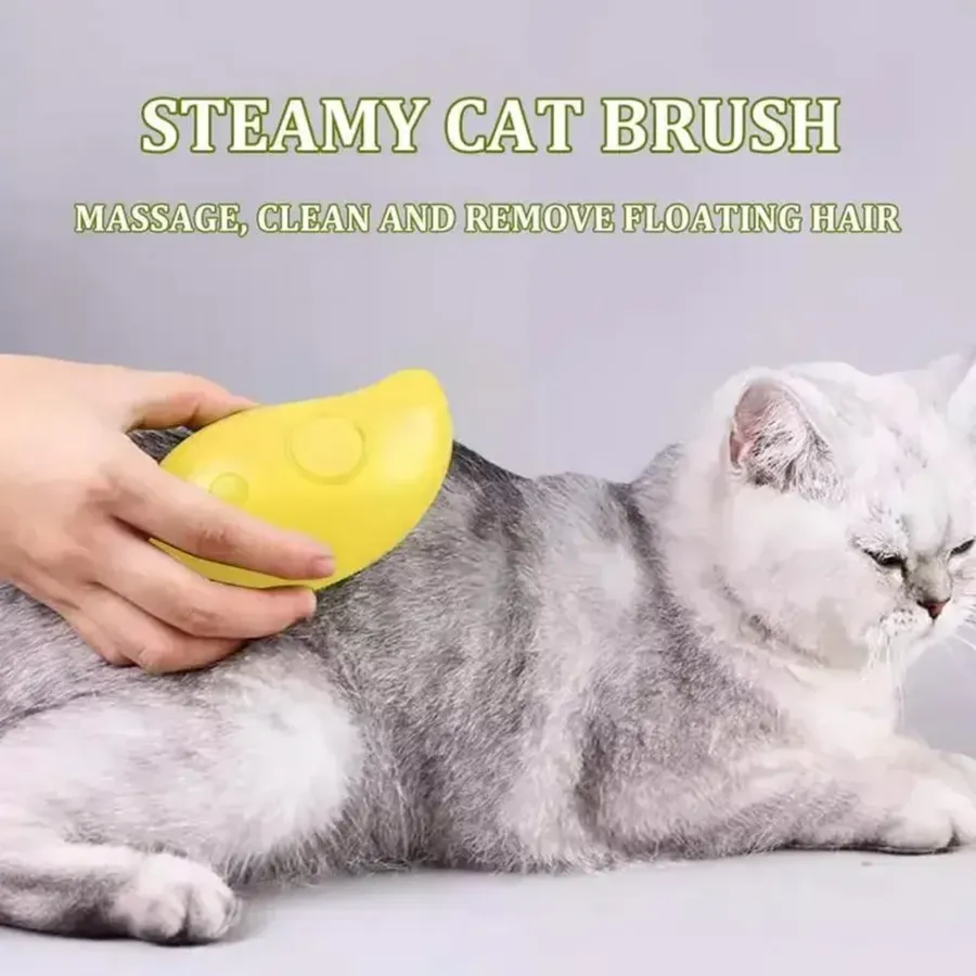 Cat Steam Brush with Water Spray - Soft Grooming Tool — wholesale Pet by the case