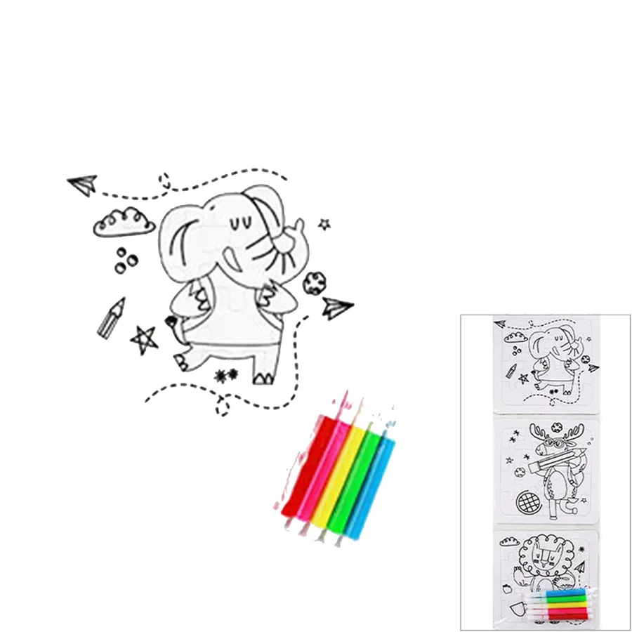 Cute Animal Coloring Puzzle Pen Set For Kids — wholesale Stationery & Office by the case