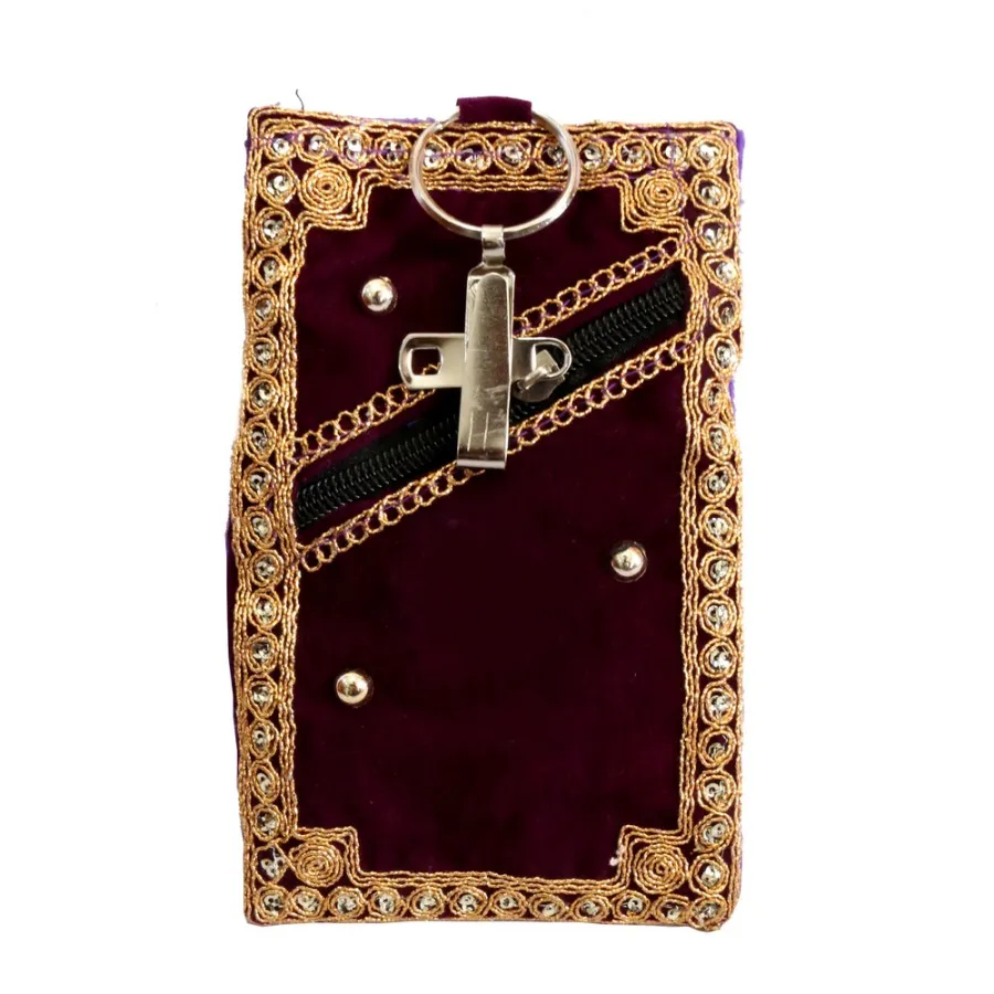 Brown Coloured Velvet Fabric Pouch Bag — wholesale Bags & Backpacks by the case