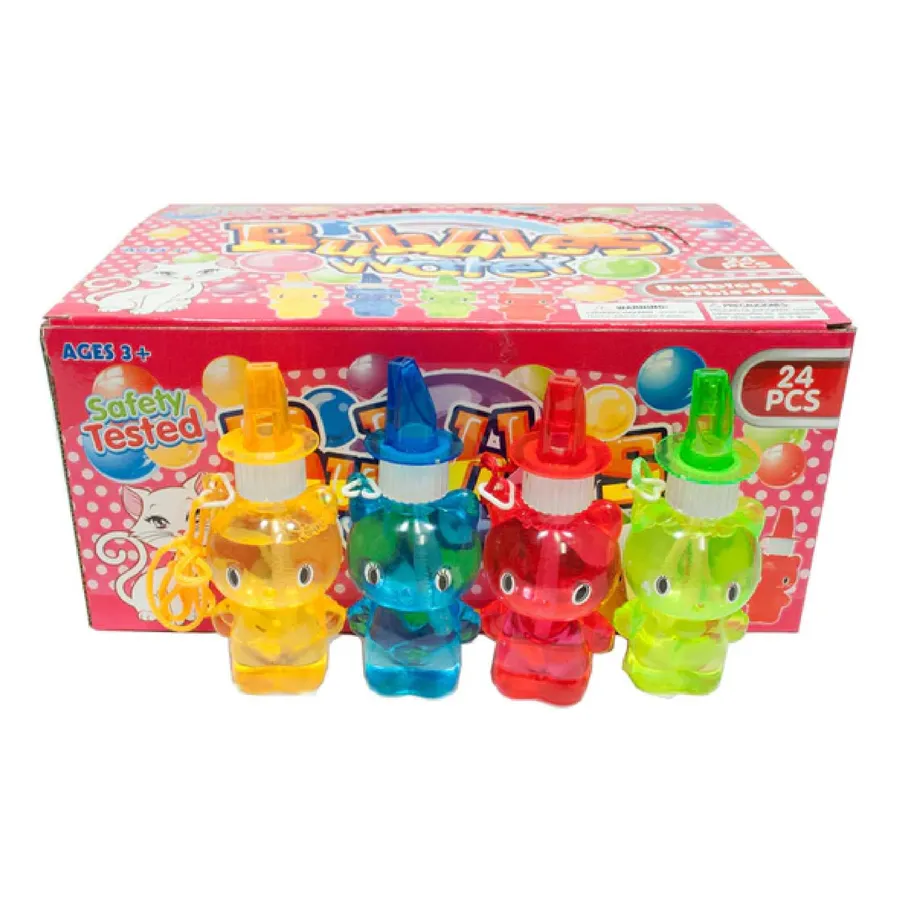 Kids Bubble Wand - Cat Bubble Blower with Whistle, Assorted Colors — wholesale Pet by the case