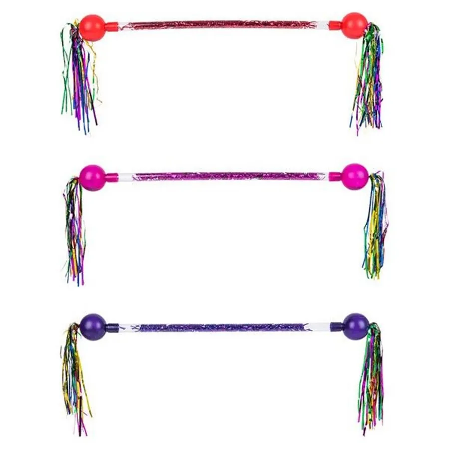 Cha Cha Tinsel Baton - Assorted Colors ( Keeraft Home Gifts — wholesale More Wholesale Goods by the case