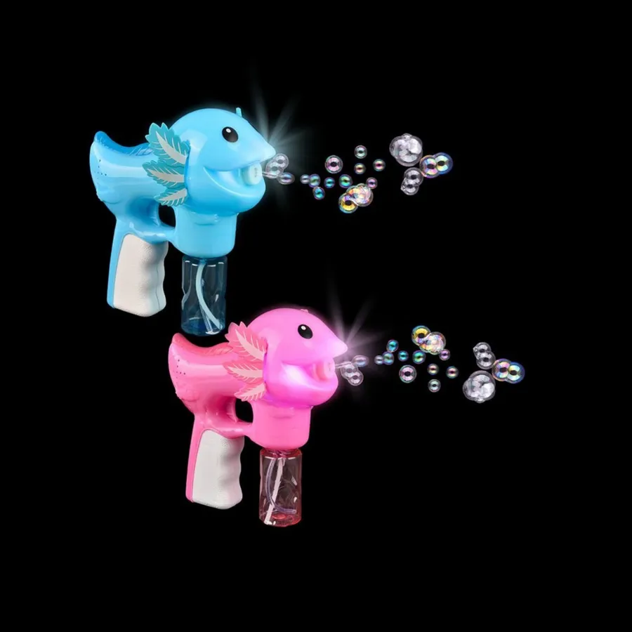 Light Up Axolotl Bubble Blaster Kids Toy — wholesale Toys & Games by the case