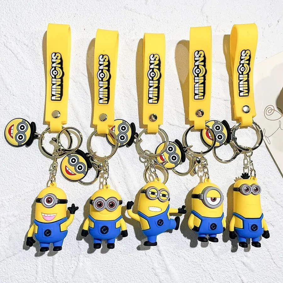 Yellow Cartoon Character Keychain Strap Bulk — wholesale Keychains & Charms by the case