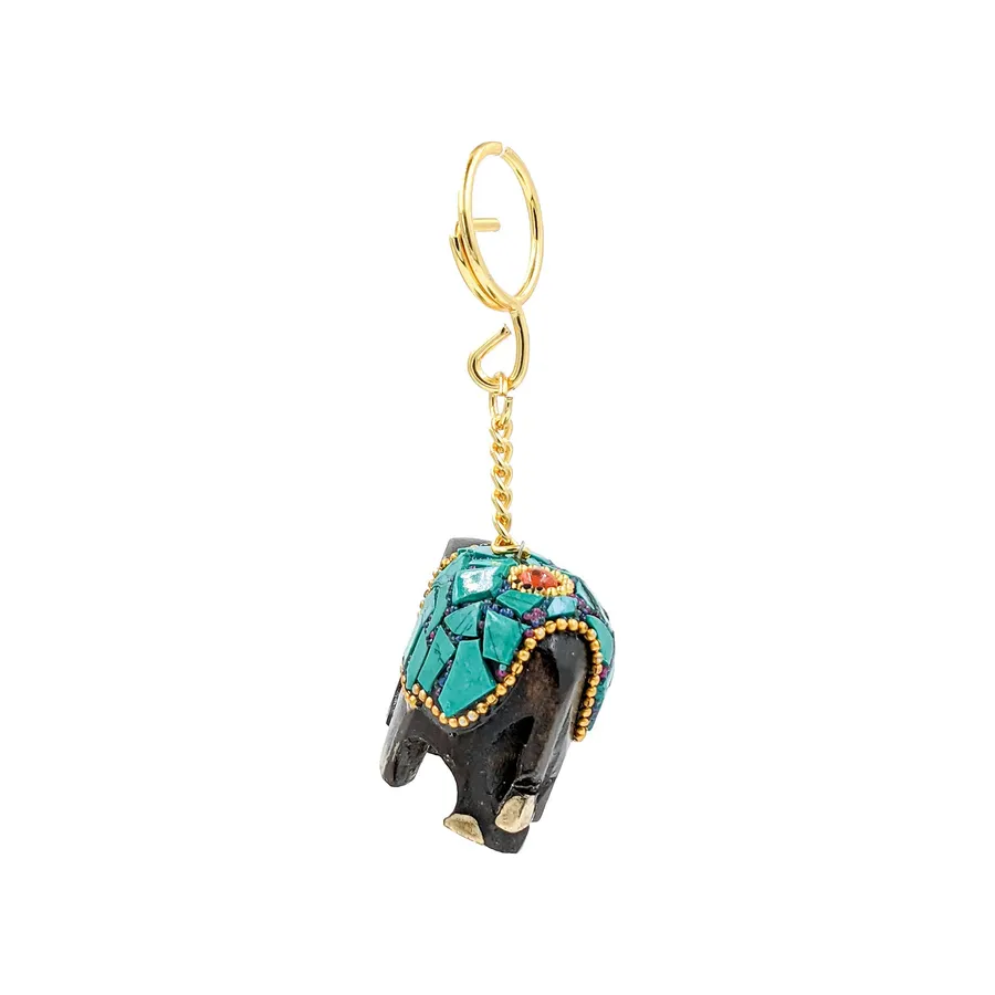 Handcrafted Stone Elephant Keychain and Keeraft Home Gifts — wholesale Keychains & Charms by the case