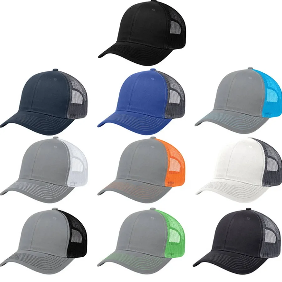 Solid Cotton Mesh Back Baseball Cap - Assorted — wholesale Apparel & Accessories by the case