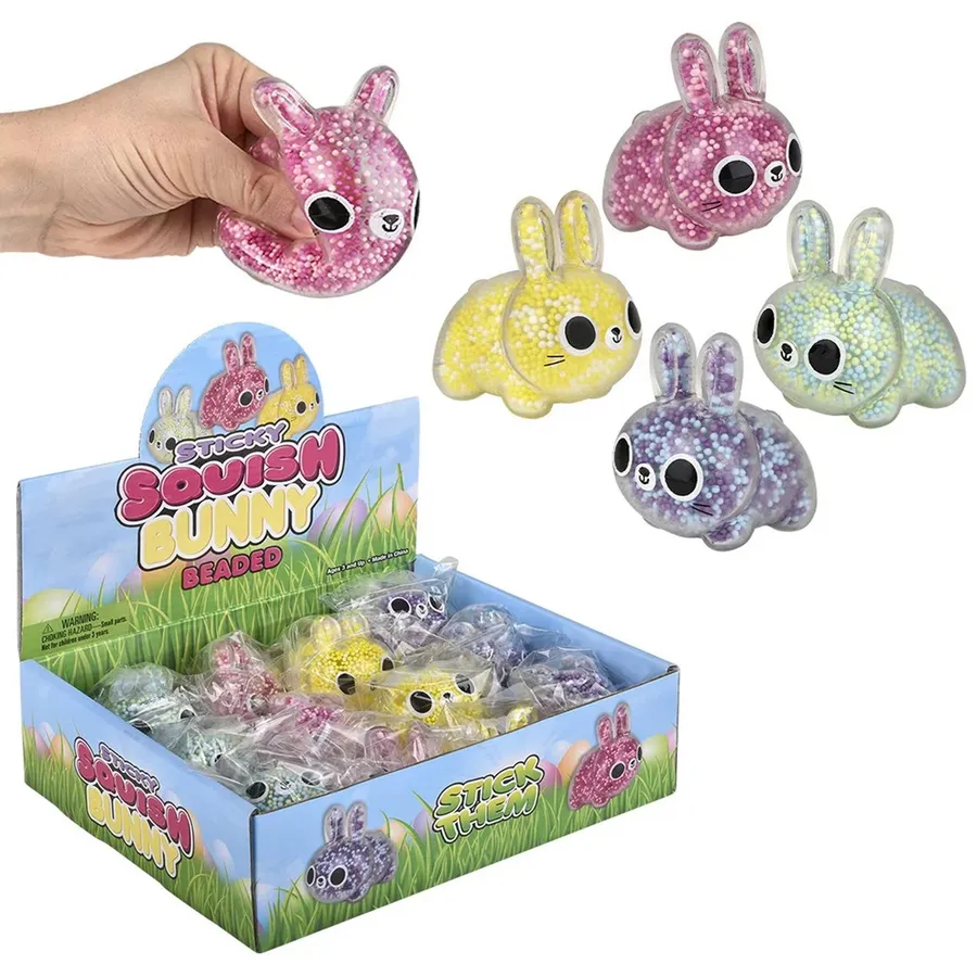 Cute Squeezy Bead Bunny Kids Toy - Assorted — wholesale Toys & Games by the case