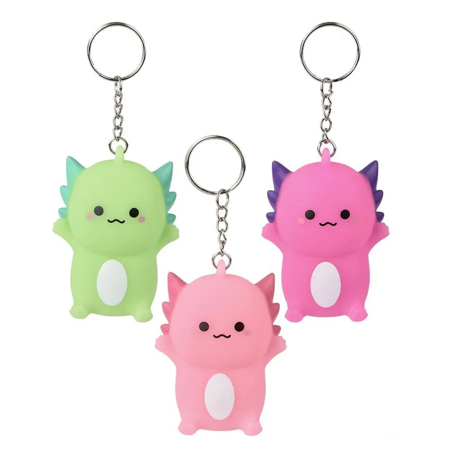 Axolotl Fidget Backpack Keychain Kids Toy- Assorted — wholesale Fidgets & Sensory by the case