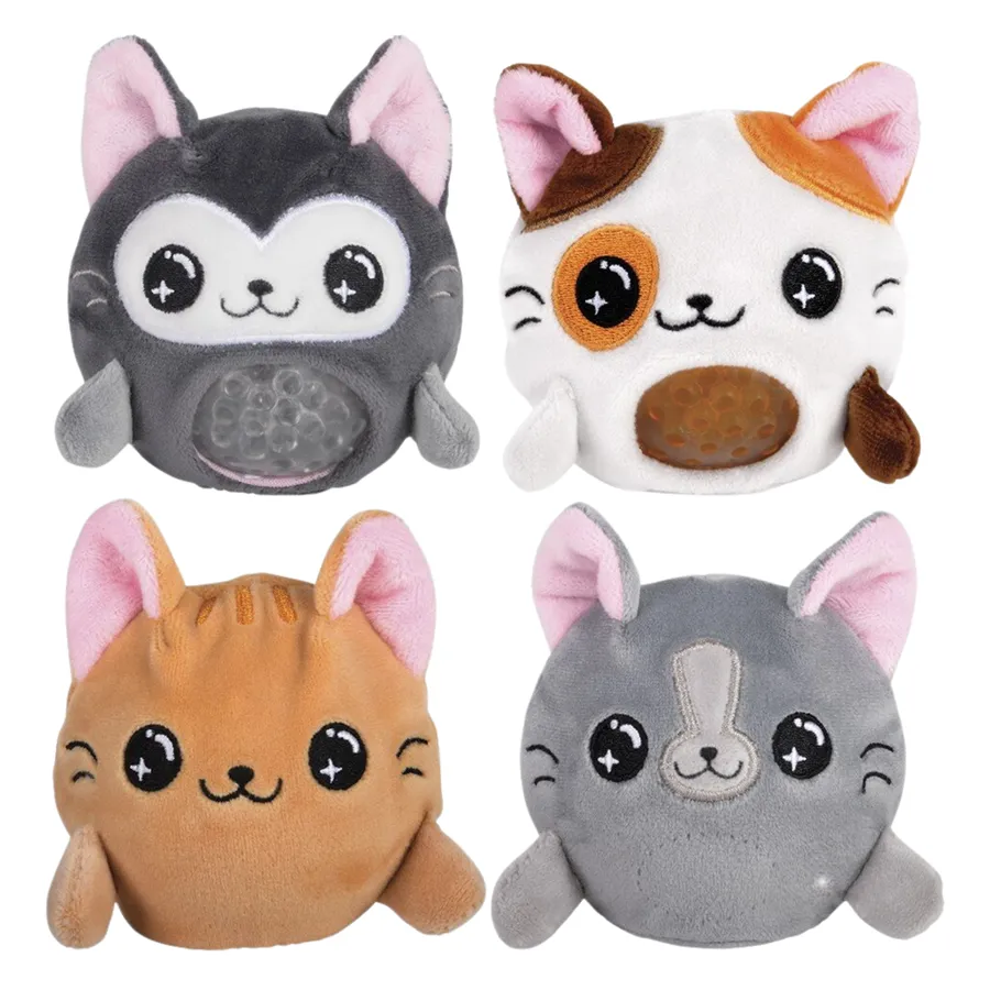 Squishy Toys Plush Cat Gel Bead Stress Ball - Sensory Fidget Squeeze Toy — wholesale Fidgets & Sensory by the case