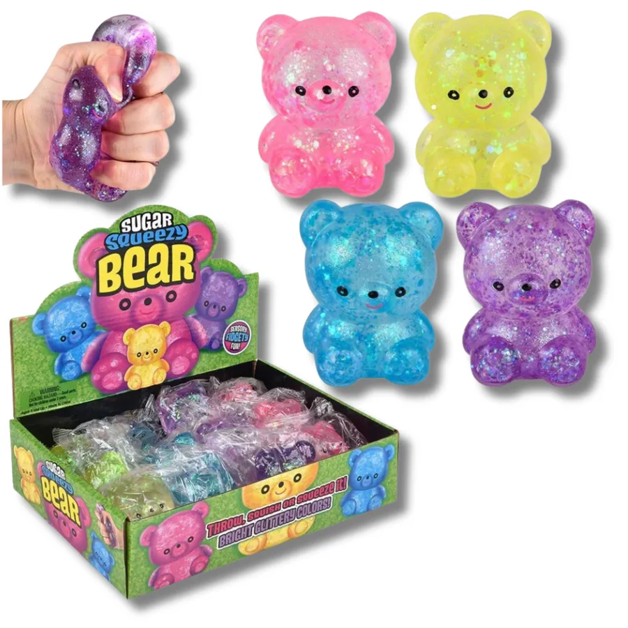 Easter Squeezy Sugar Bears Fidget Kids Toy- Assorted — wholesale Fidgets & Sensory by the case