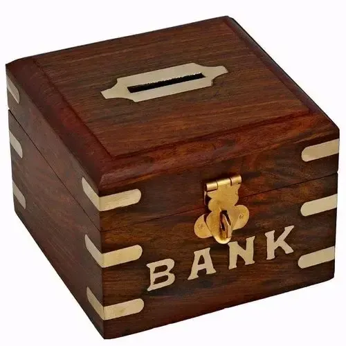 New Wooden Savings Bank Wood Money — wholesale Toys & Games by the case