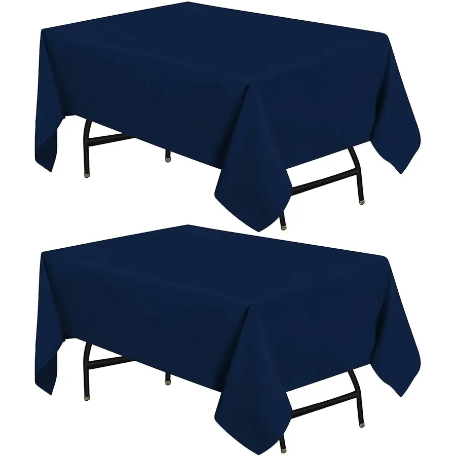 Navy Blue Rectangular Tablecloth - Durable Polyester, 60x102 in — wholesale More Wholesale Goods by the case