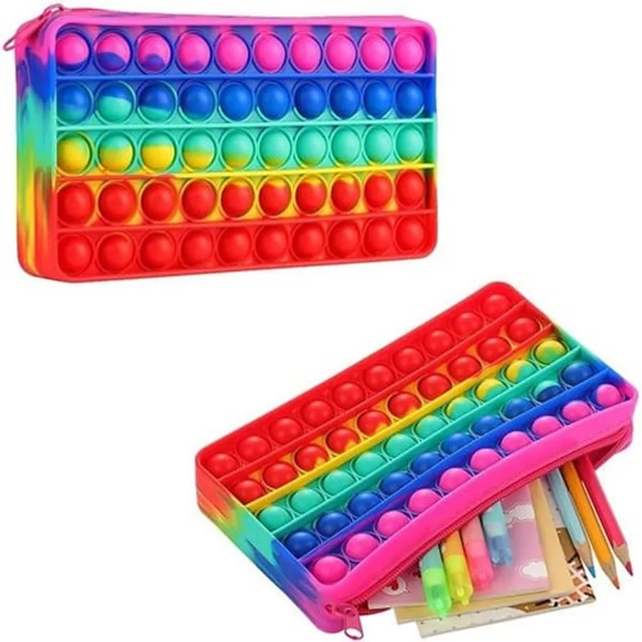 Pop Bubble Fidget Pencil Case - Multi-Storage School Sensory Organizer — wholesale Fidgets & Sensory by the case