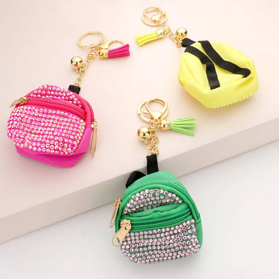 Easter Studded Backpack Bag Keychain - Assorted — wholesale Keychains & Charms by the case