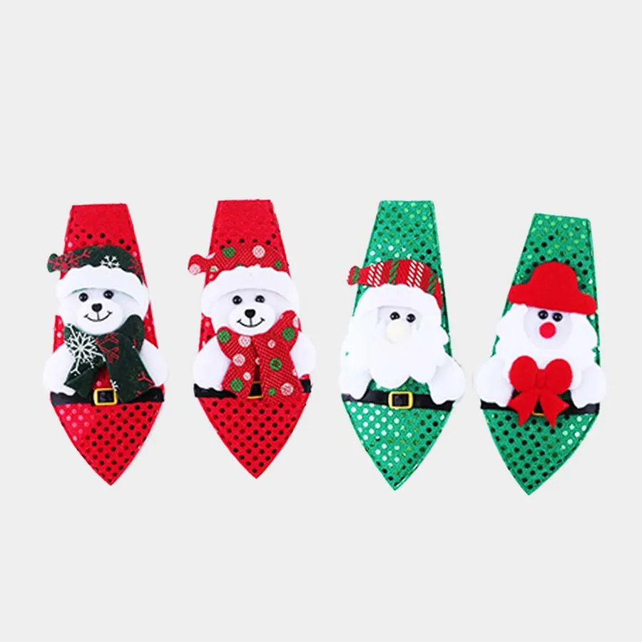 Santa Claus Accented Valentine Neck Ties For Kids - Assorted — wholesale Seasonal & Holiday by the case