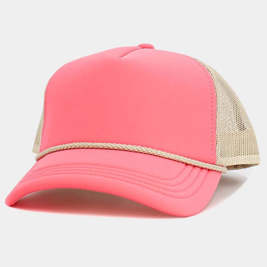 Trendy Plain Two Tone Mesh Trucker Hat - Assorted — wholesale Apparel & Accessories by the case