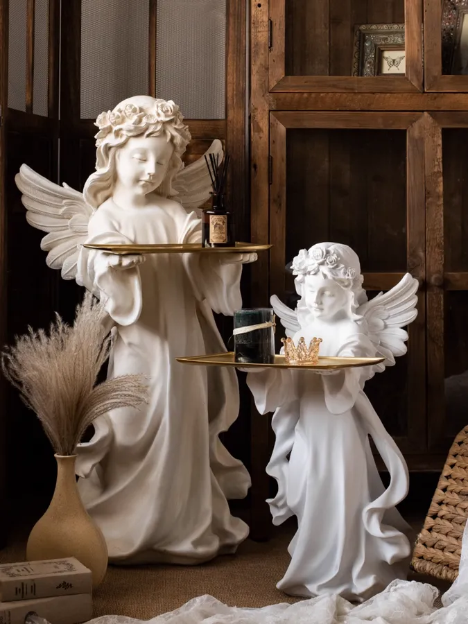 2907BA Young Adult Angel Key Coffee Table Top Decoration Tray — wholesale Home & Décor by the case