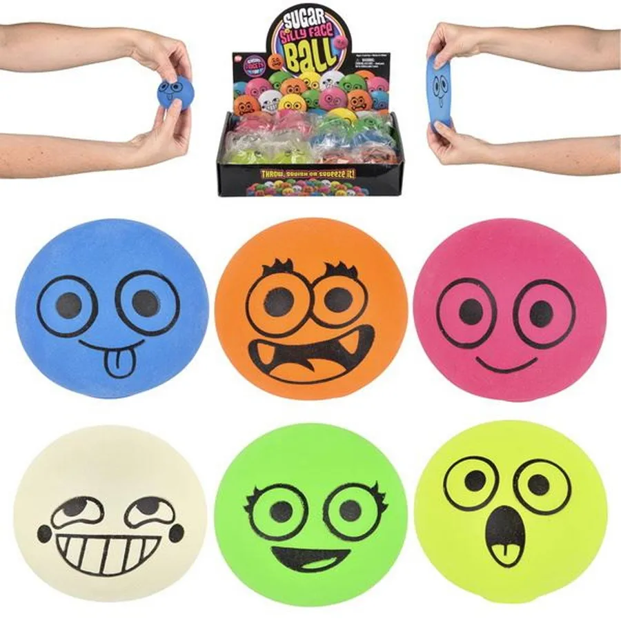 Squeezy Silly Faces Ball - Soft and Stre Keeraft Home Gifts — wholesale More Wholesale Goods by the case