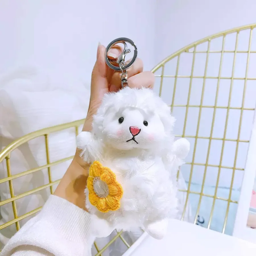 Kids White Sheep Plush Keychains - Assorted — wholesale Plush & Squishies by the case