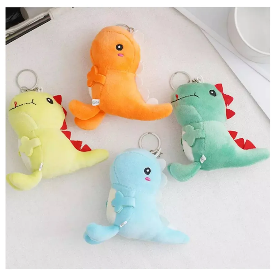 Dinosaur Soft Plush Keychain - Assorted in Bulk — wholesale Plush & Squishies by the case