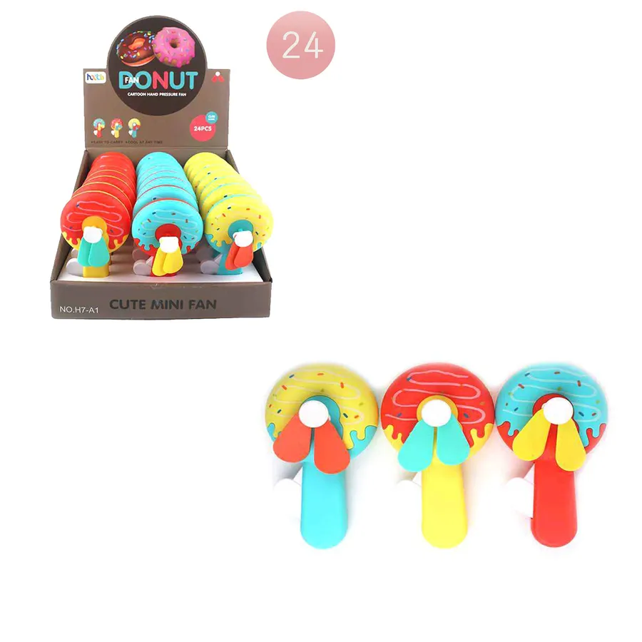 Portable & Manual Donuts Fans Assorted in Bulk — wholesale Toys & Games by the case