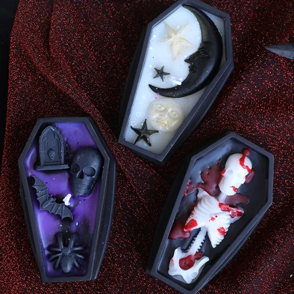 DIY Vampire Coffin Candles Skull Decor Set — wholesale Home & Décor by the case