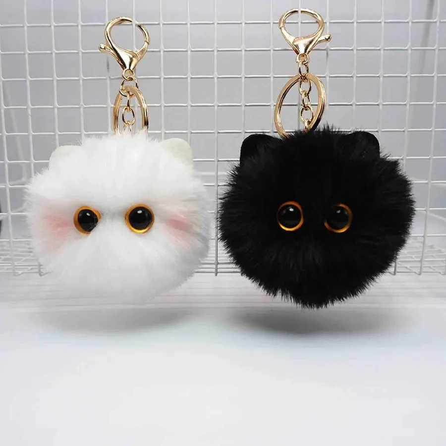 Plush Cat Pendant Keyring For Girls -In Bulk — wholesale Plush & Squishies by the case