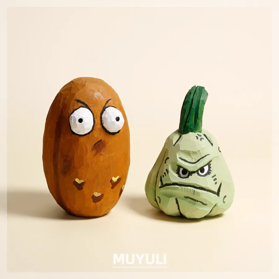 Hand-Carved Wooden Figurine - Minimalist Table Decor, Small — wholesale Home & Décor by the case