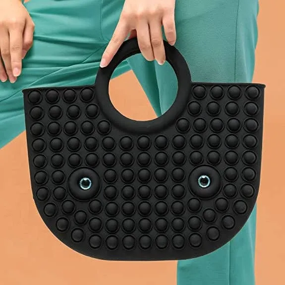 Pop It Bubble Black Tote Bags — wholesale Fidgets & Sensory by the case