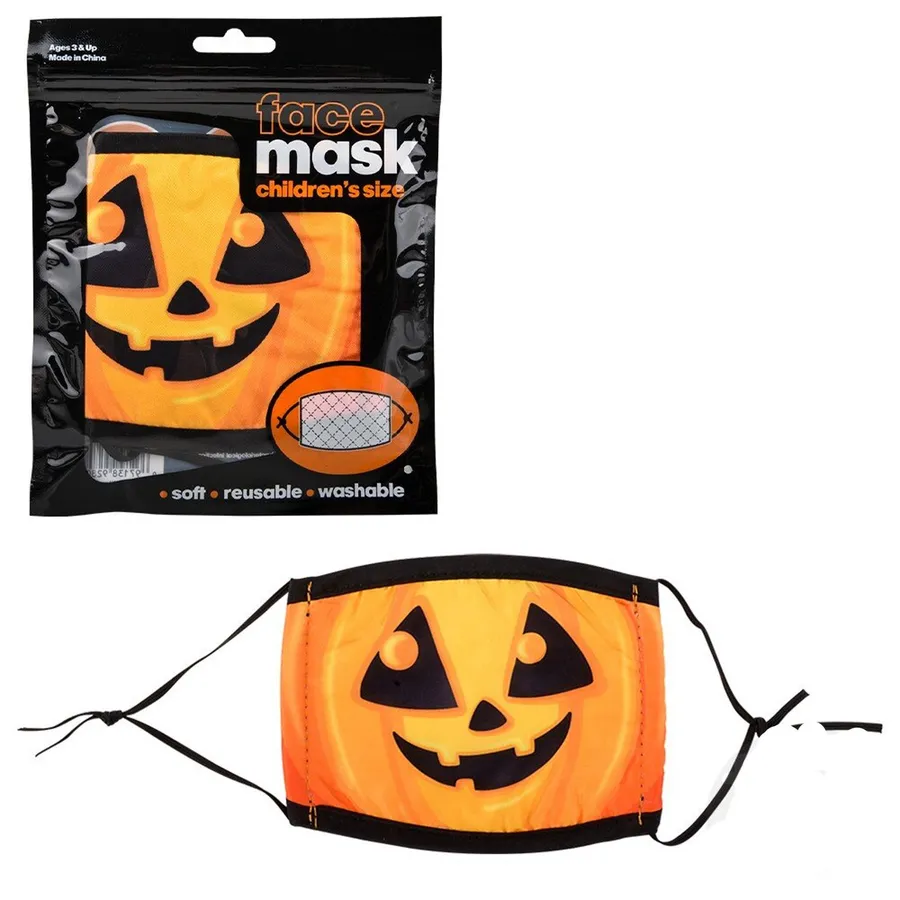 Jack-O-Lantern Home Decor Face Mask For kids — wholesale Home & Décor by the case