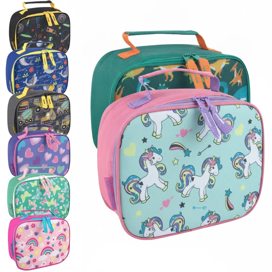 Insulated Printed Lunch Bag - Everyday Travel and Kids Bags Food Tote — wholesale Bags & Backpacks by the case