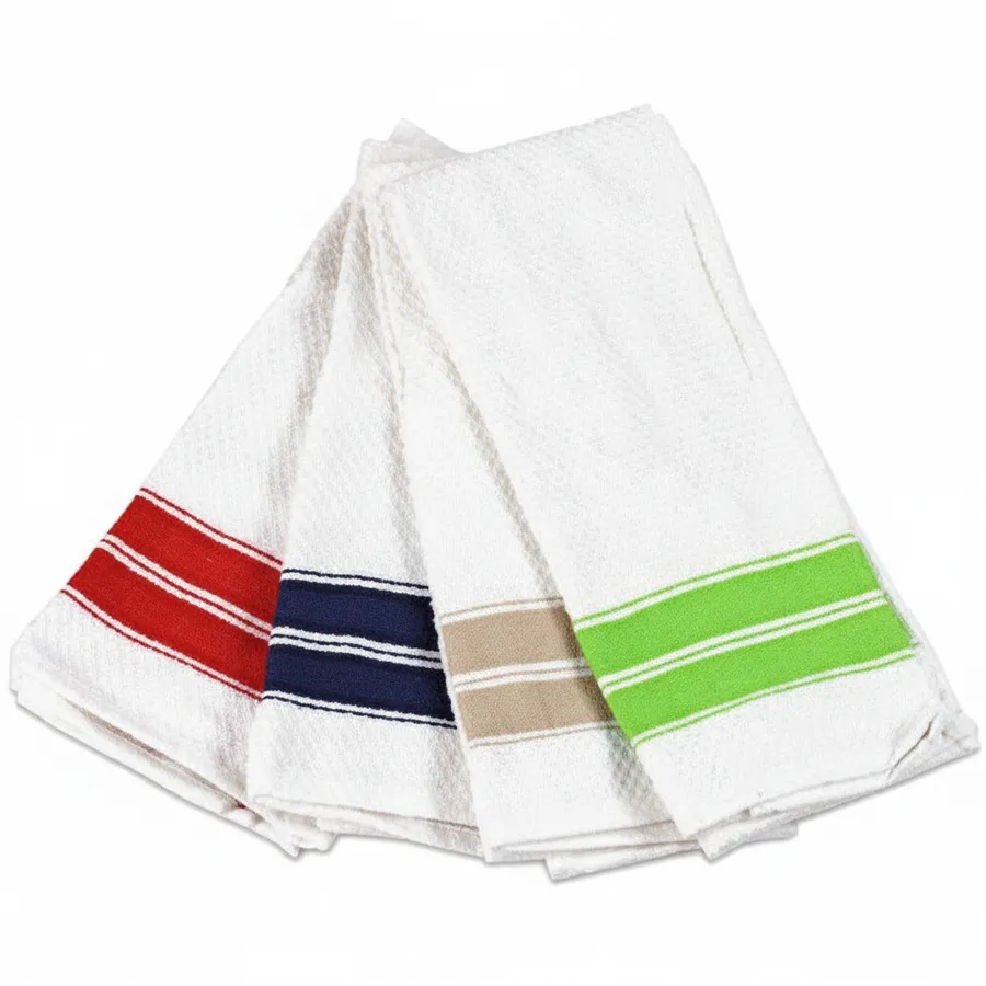 Cotton Kitchen Dish Towels - Absorbent Yarn-Dyed, 15x25 in, Set of 4 — wholesale Kitchen & Drinkware by the case