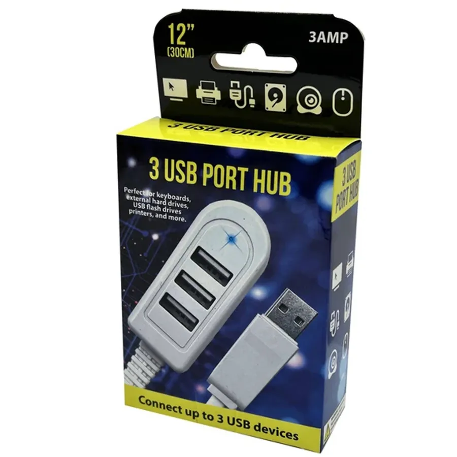 3-Port USB Expander In Bulk — wholesale Tech & Gadgets by the case