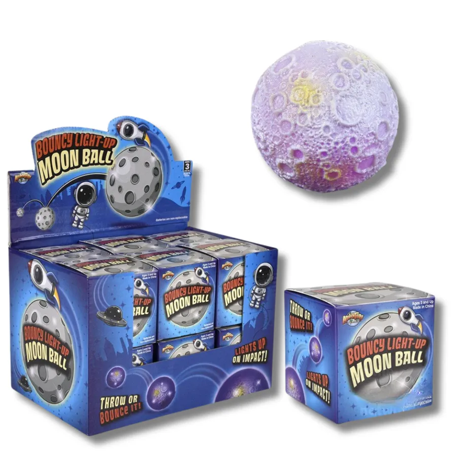 Light Up Moon Bounce Ball For Kids - Assorted — wholesale Fidgets & Sensory by the case