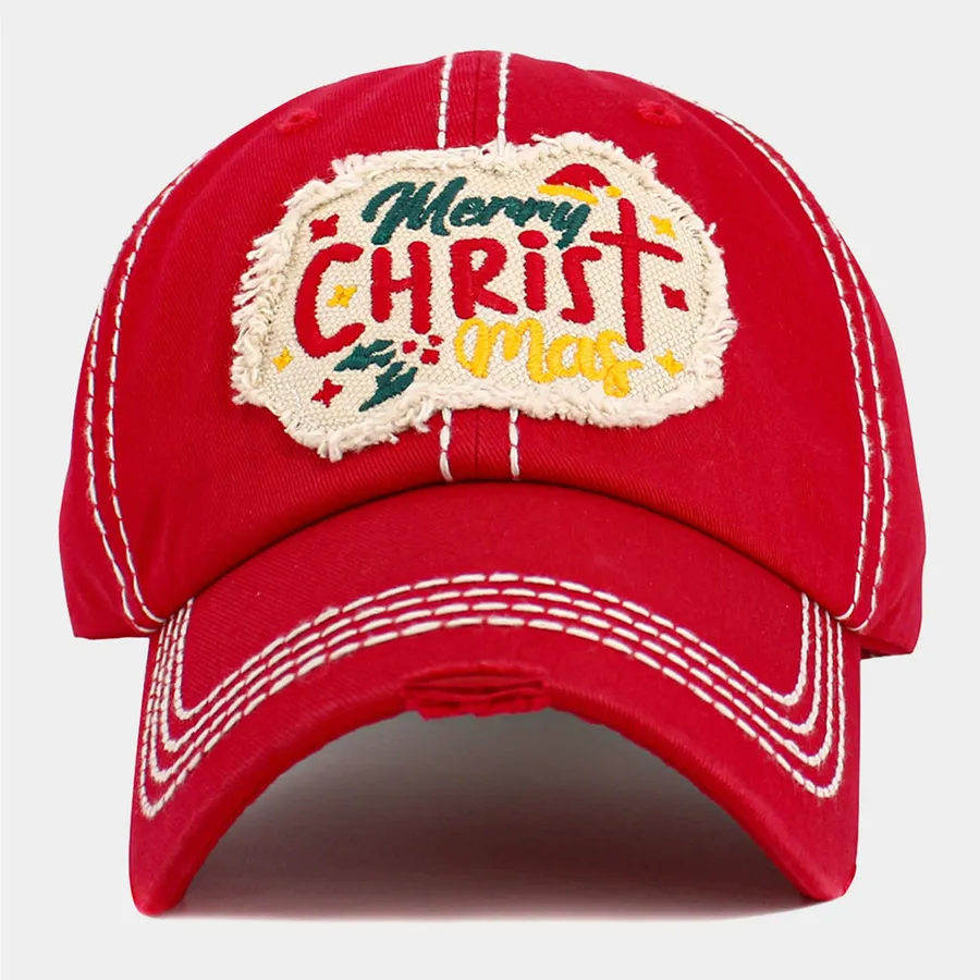 Christmas Themed Vintage Baseball Cap - Assorted — wholesale Seasonal & Holiday by the case