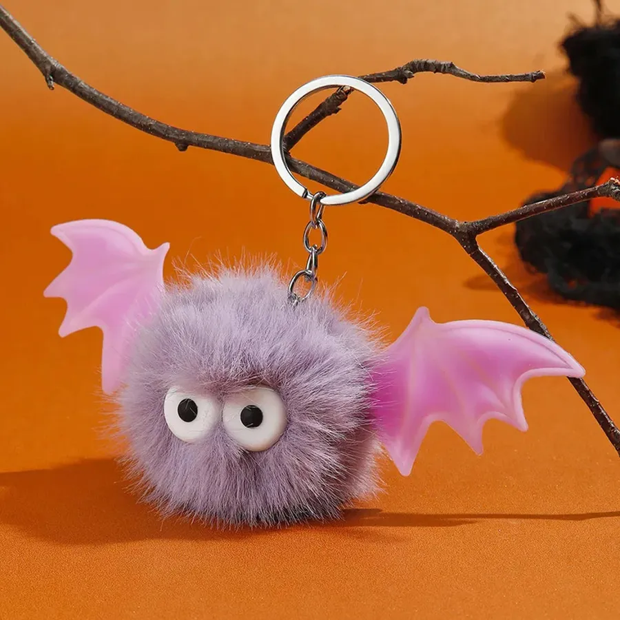 Cute Devil Bat Plush Keychain - Assorted In Bulk — wholesale Plush & Squishies by the case