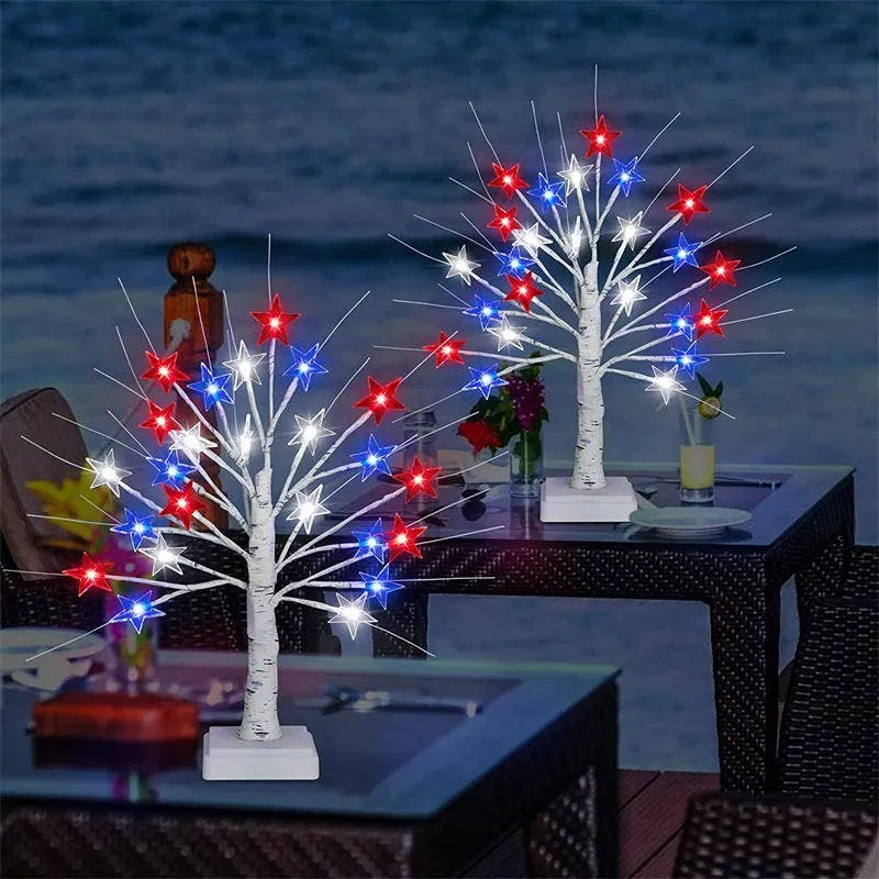 Patriotic Themed Tree Light For Decor — wholesale Home & Décor by the case