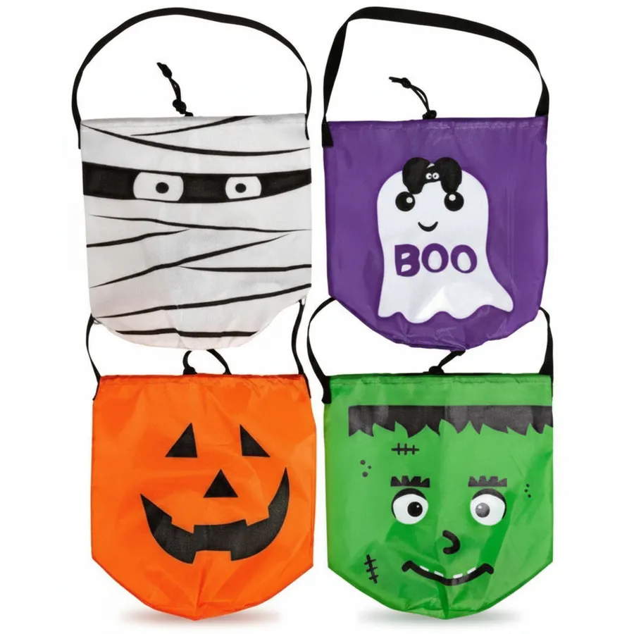 Halloween Drawstring Treat Bags - Festive Autumn Party Favors and Seasonal Tabletop Decor — wholesale Seasonal & Holiday by the case