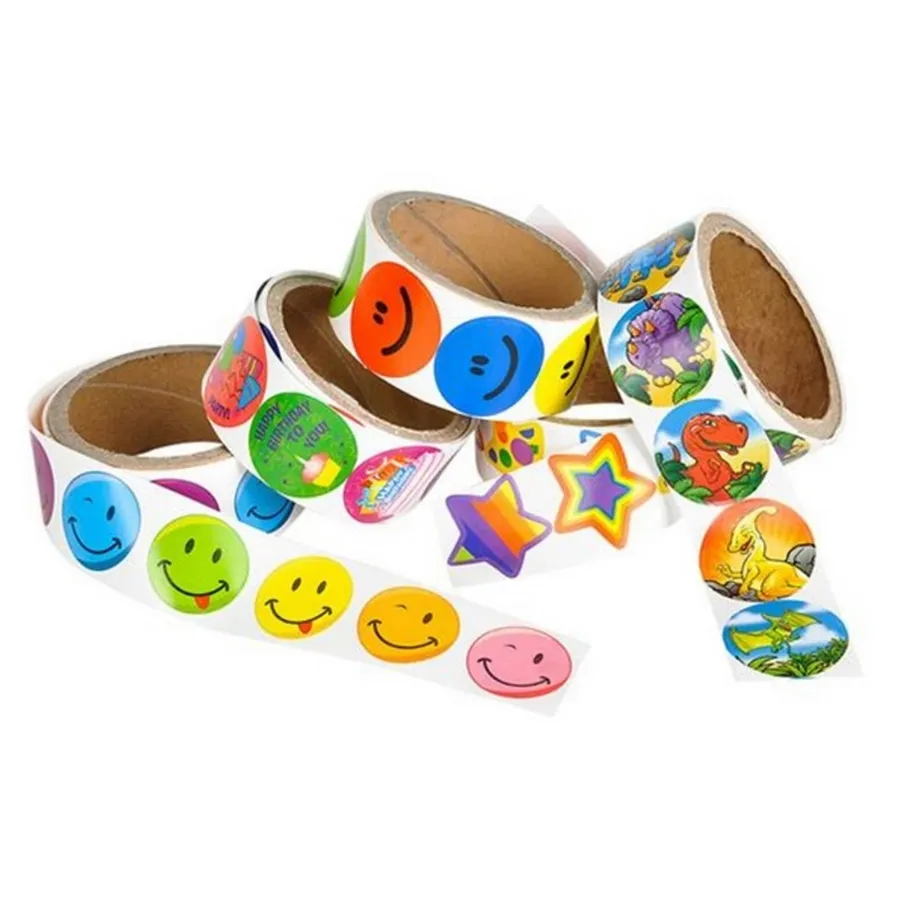 Cartoon Sticker Roll - Assorted — wholesale Stationery & Office by the case