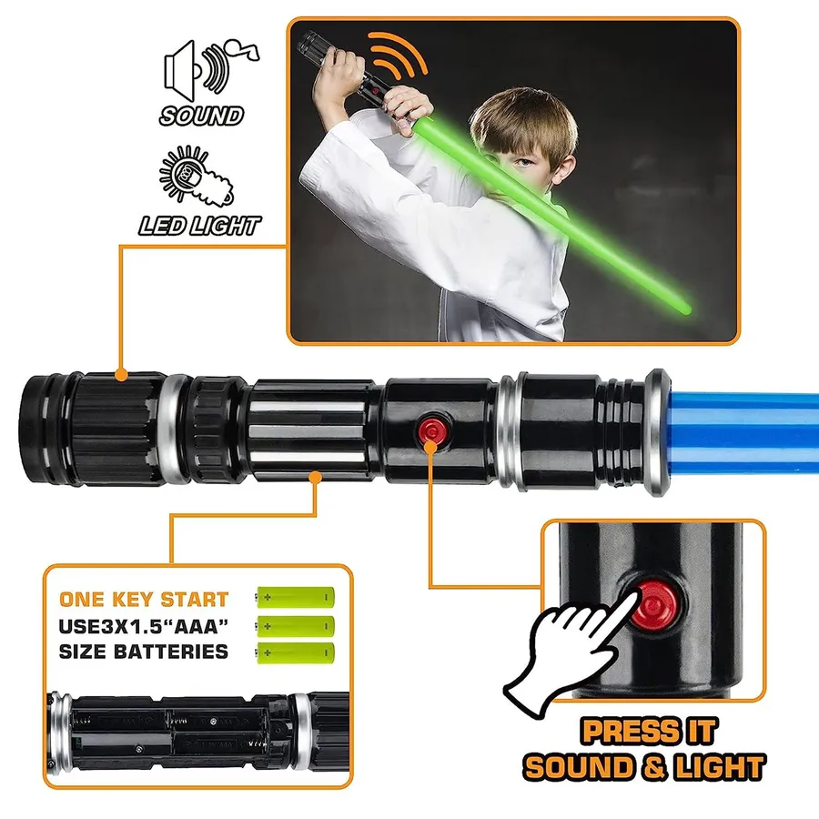 Kids Light-Up Ninja Sword With Sound Toy For Kids — wholesale Toys & Games by the case